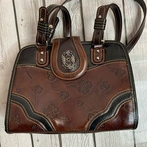M.C Marc Chantal Leather Clover Purse